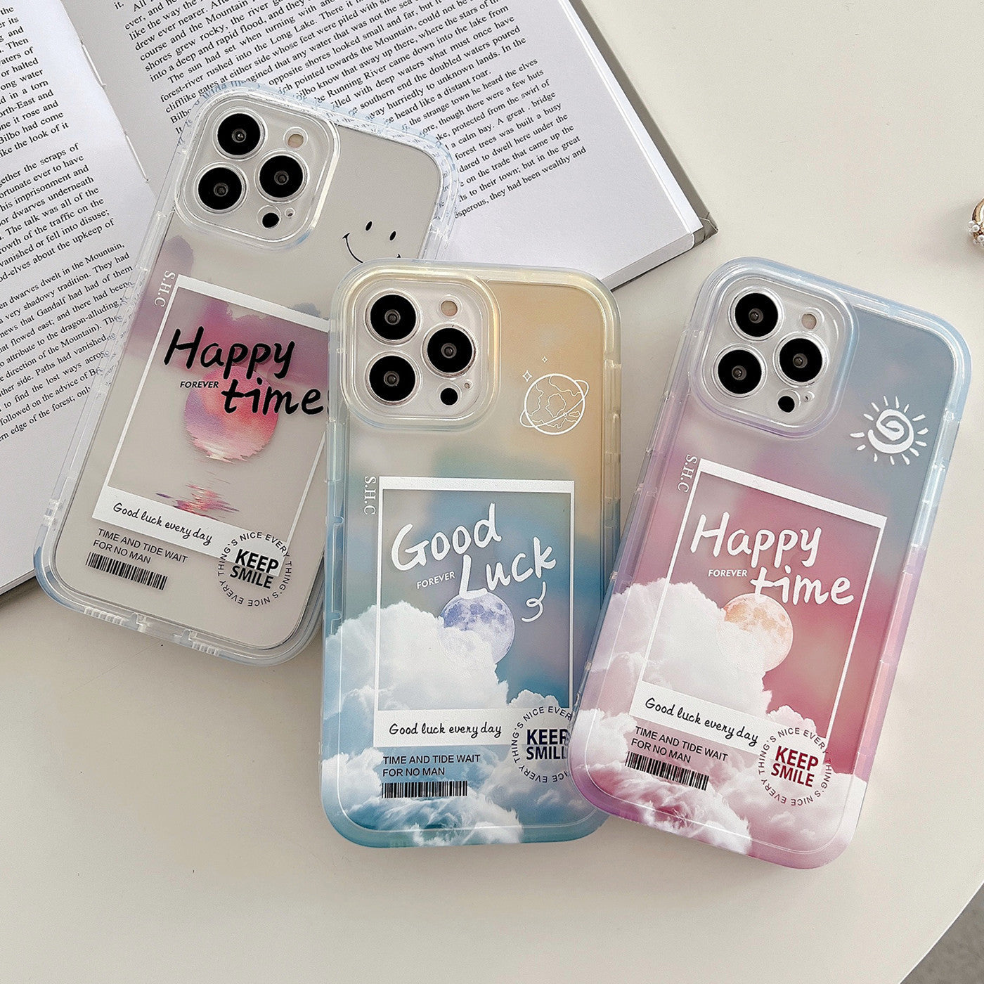 Gradient Transparent Color Cloud Letter 13 12 11  Pro Pro Max Mobile Phone Case