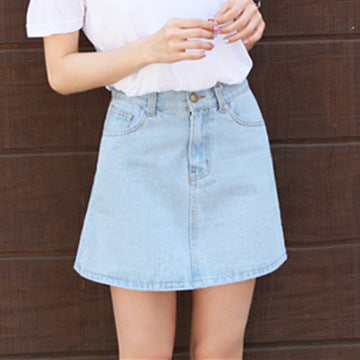 Korean Style Two-pocket Short High Waist Skirt