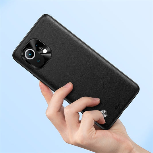 Alloy Plain Leather Case For Xiaomi 11